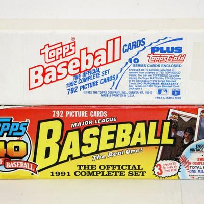 1991 + 1992 TOPPS Baseball Cards Lot #515-02
