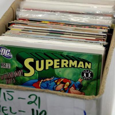 300 Comic Books Lot - Marvel 110, DC 90, Other 100 - 1 Long Box #515-21