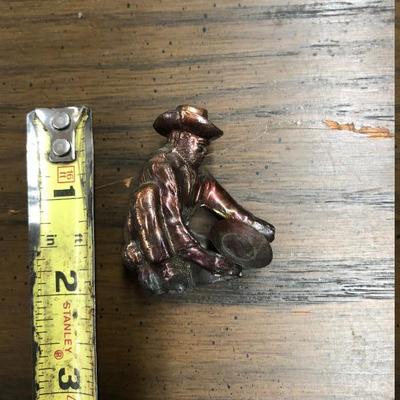 Miniature Metal Cowboy Made in Japan Figurine (Item 3033)