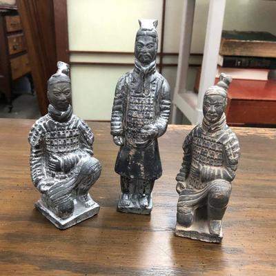 Set of 3 Chinese Terracotta Warrior Figurines (Item 3013)