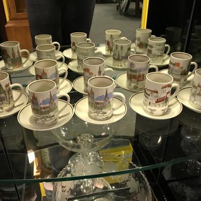 Lot 78- Vintage Set of Nine Suisse Langenthal Espresso Cups and Saucers