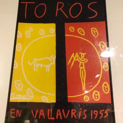 Lot 202- Modern Framed Print Torros En Vallavris, 1955