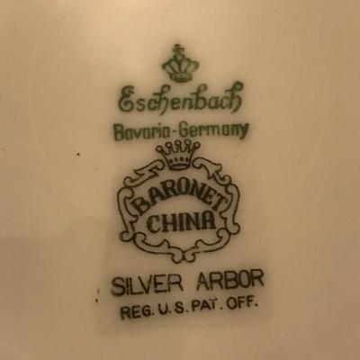 Lot 93- MCM Set of Eschenbach Bavaria Baronet China Silver Arbor
