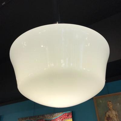 Lot 186- Vintage Classic Schoolhouse Shade with New Fixture