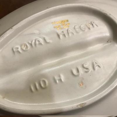 Lot 175- Vintage Royal Haeger Gold Tweed Leaf Dish