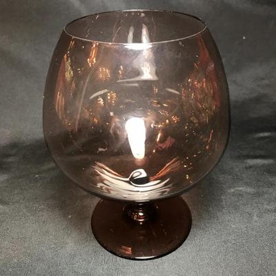 Lot 60- MC Burmese Handblown Brown Glass Brandy Snifter