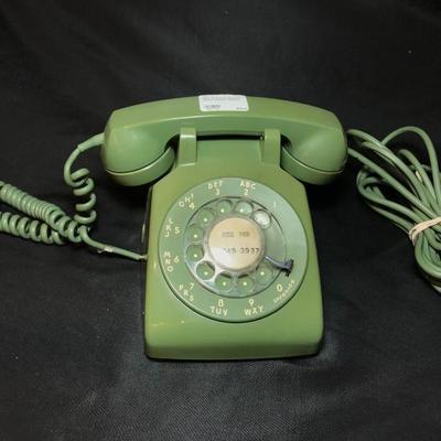 Lot 6- MC Western Electric Green Rotary Telephone