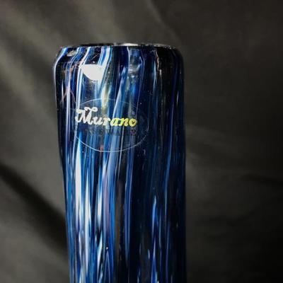 Lot 31- Murano Art Glass Blue Bottle Vase