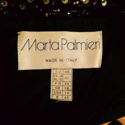 Marta Palmieri Italy cocktail gown embellished bodice front slit