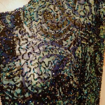 Vintage Iconic Artist Cecily Brown heavily embellished layering silk jacket