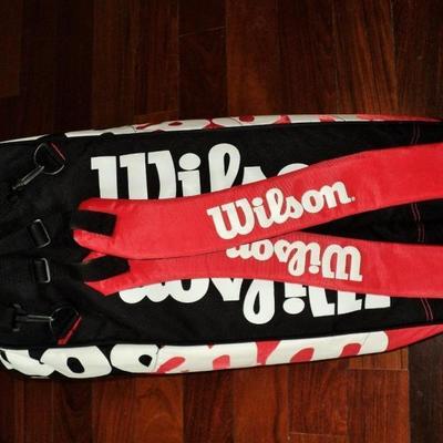 Wilson Tour Tennis Racquet bag red black shoulder straps