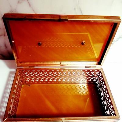 BAKELITE 1930's vintage purse gold metal filigree