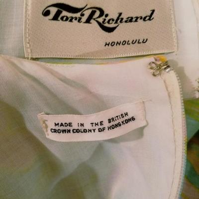 Tori Richard Honolulu  Empire pastel ruffle dress braided belt