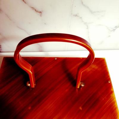 BAKELITE 1930's vintage purse gold metal filigree