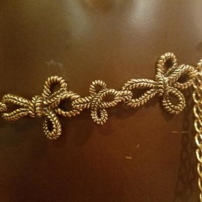 Oscar de la Renta Iconic  signed Modernist link  Belt 18K Gold Plated