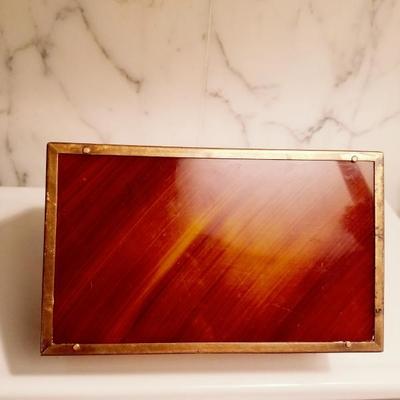 BAKELITE 1930's vintage purse gold metal filigree