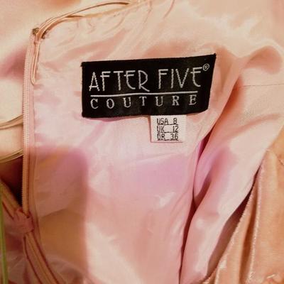 AFTER FIVE Couture gown velvet bodice silk shantung skirt w/crinoline