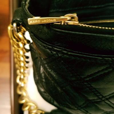 MARC JACOBS crossbody quilted calf leather bag gold chain/hardware Italy