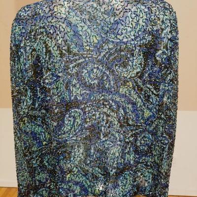 Vintage Iconic Artist Cecily Brown heavily embellished layering silk jacket