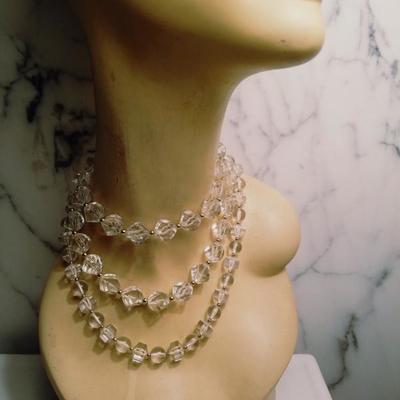 Circa 1940's REAL LUCITE Necklaces One Long one shorter Amazing