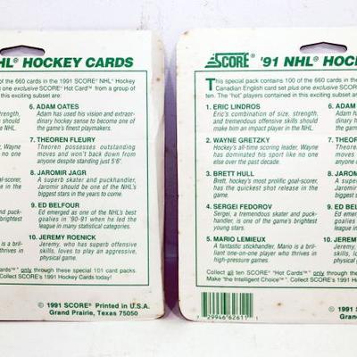 Factory Sealed 1991 Score NHL Hockey Cards Lot of 5 Packs #522-41