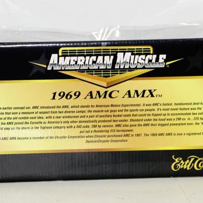 1969 AMC AMX American Muscle Car Model 1:18 Vintage Ertl NOS #522-56