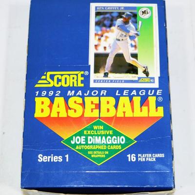 1992 Score MLB Baseball Cards Complete Box #522-43