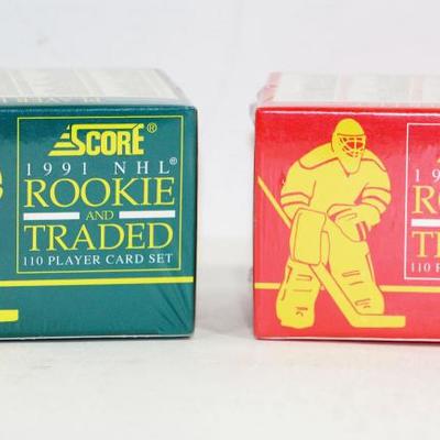 Score 1990-1991 NHL Rookie & Traded Hockey Cards 2 Factory Sealed Packs #522-42