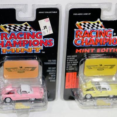  Racing Champions MINT Die Cast CAR MODELS w/Stands Lot of 2 #522-65