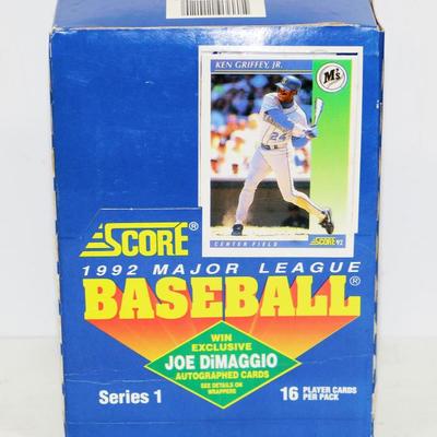 1992 Score MLB Baseball Cards Complete Box #522-43