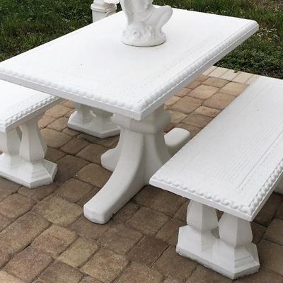 Stone Table with Benches 