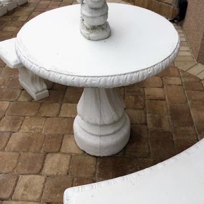 Stone Table with Benches
