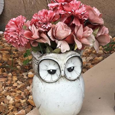 Flower Pot & Owls