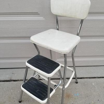 Vintage Cosco Step Stool Chair Lot #13-052