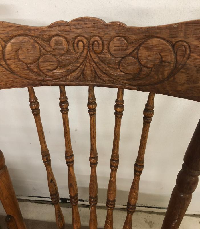 Antique press back online chairs