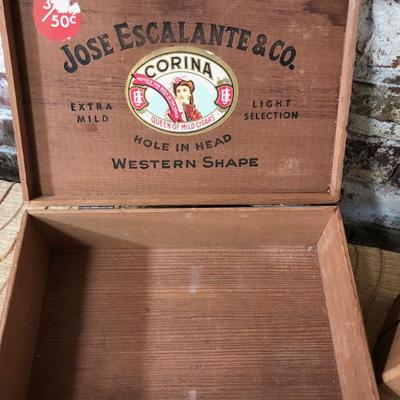 vintage WOOD BOX lot