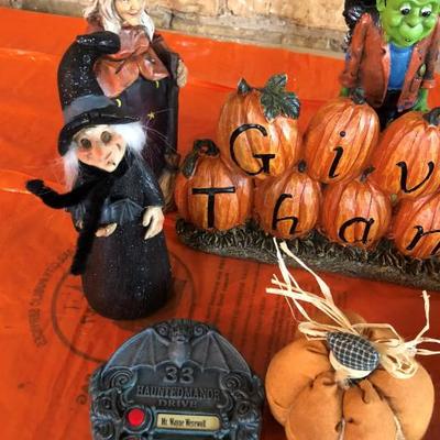 HALLOWEEN DECOR FIGURINE lot #3 give thanks pumpkin patch
