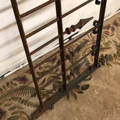 antique VICTORIAN WROUGHT IRON FENCE 81 x 22in
