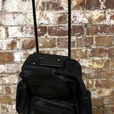 GENUINE PATCH LEATHER ROLLING SUITCASE new
