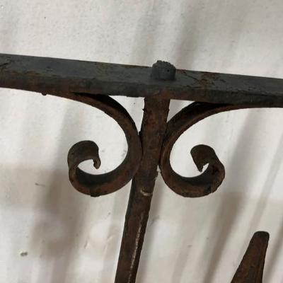 antique VICTORIAN WROUGHT IRON FENCE 81 x 22in