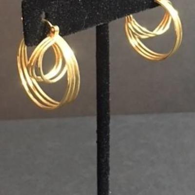 Three Pair of 14K Gold Earrings with Pearls & Diamonds (9.6 gram total)