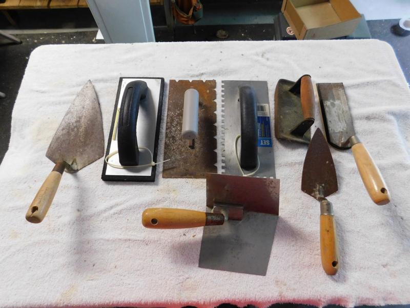 Various Types of Trowels and Floats