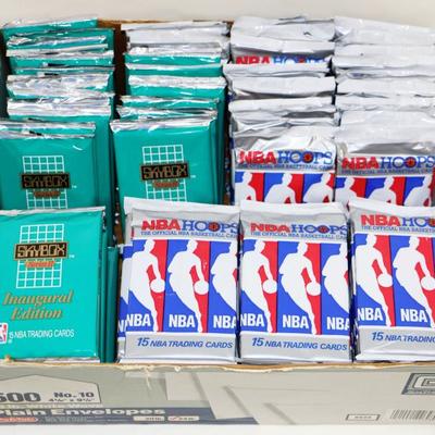 NBA Hoops + SkyBox NBA Basketball Trading Cards 118 Sealed Packs Lot #612-54