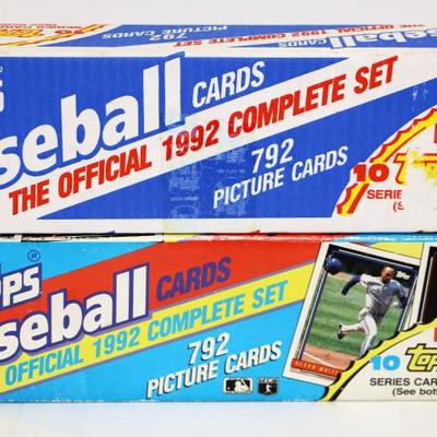 1992 TOPPS BASEBALL CARDS - 2 Factory Sets Lot #612-47