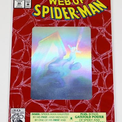 Web of Spider-Man #90 Giant Sized 30th Annv 3D Hologram Cover Comic Book #612-11