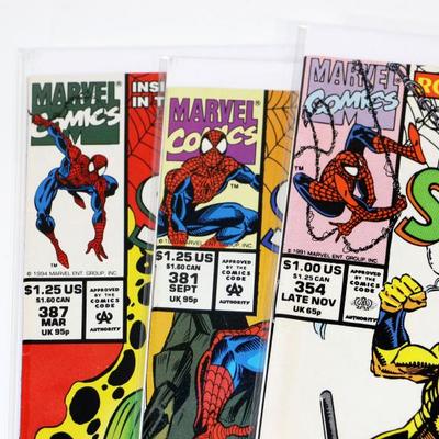 THE AMAZING SPIDER-MAN #354 #381 #387 - 3 Marvel Comics Lot #612-31