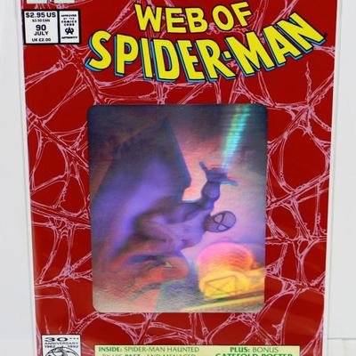 Web of Spider-Man #90 Giant Sized 30th Annv 3D Hologram Cover Comic Book #612-11