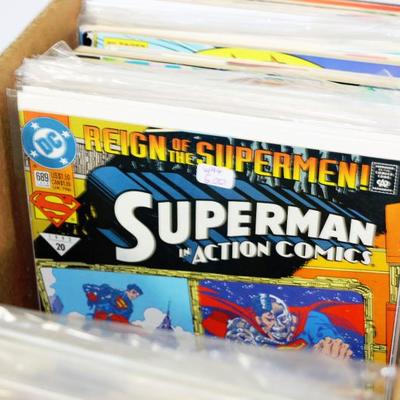 300 Comic Books Lot - Marvel 100, DC 80, Indie 120 - 1 Long Box #612-08