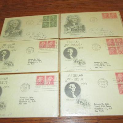 Lot # 46 - (65) Covers 1954 - 1955 First Day Issues