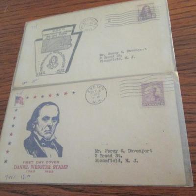 Lot # 37 1932 Covers William Penn &  Daniel Webster